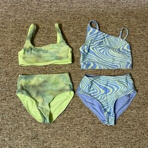 Athleta Girl size XS/6 EUC reversible bikinis - 2 pair